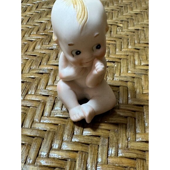 Vintage Kewpie Blue Wing Baby Figurines Set Of 2 Porcelain Collectibles - Picture 6 of 10